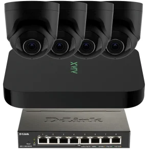 AJAX TVO KIT 2, 8 KANAL NVR, 4 TURRET SORT